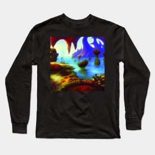 Fantasy Imaginary Seascape, Amazing Nature Long Sleeve T-Shirt